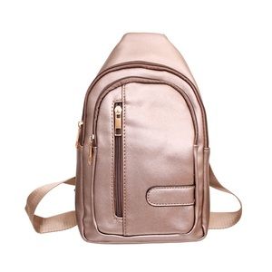 Bronze Leather Fanny Pack Bag